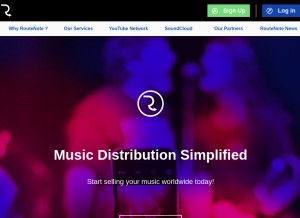 How routenote.com looks like on a tablet such as an iPad.