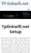 How router-tplinkwifi.net looks like on a mobile device such as an iPhone.