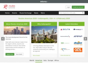 How routesonline.com looks like on a tablet such as an iPad.