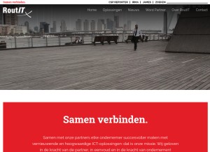 How routit.nl looks like on a tablet such as an iPad.