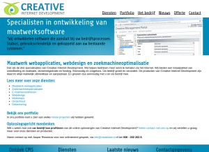 How rovictonline.nl looks like on a tablet such as an iPad.