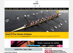 How row2k.com looks like on a tablet such as an iPad.