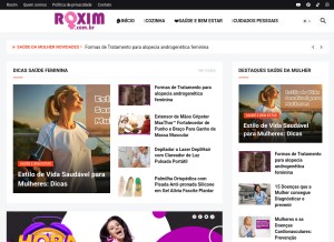 How roxim.com.br looks like on a tablet such as an iPad.