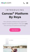 How roya.com looks like on a mobile device such as an iPhone.