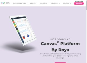 How royacdn.com looks like on a tablet such as an iPad.