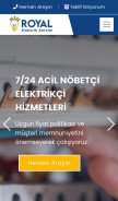 How royalelektrik.com looks like on a mobile device such as an iPhone.
