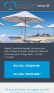 How royaletimeshare.com.au looks like on a mobile device such as an iPhone.