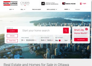 How royallepage.ca looks like on a tablet such as an iPad.
