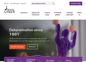 How royallondon.com looks like on a tablet such as an iPad.