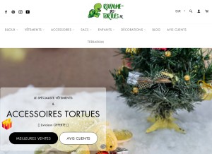 How royaume-des-tortues.fr looks like on a tablet such as an iPad.