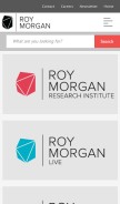 How roymorgan.com looks like on a mobile device such as an iPhone.