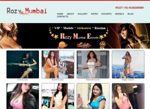 How rozymumbai.com looks like on a tablet such as an iPad.