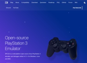 How rpcs3.net looks like on a tablet such as an iPad.
