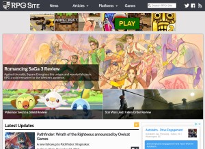 How rpgsite.net looks like on a tablet such as an iPad.