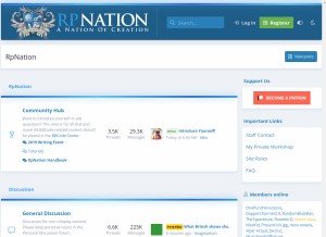 How rpnation.com looks like on a tablet such as an iPad.