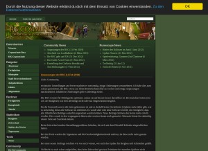 How rscommunity.de looks like on a tablet such as an iPad.