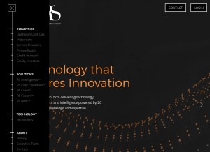 How rseg.com looks like on a tablet such as an iPad.