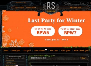 How rsorder.com looks like on a tablet such as an iPad.