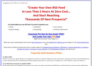 How rsstop10.com looks like on a tablet such as an iPad.