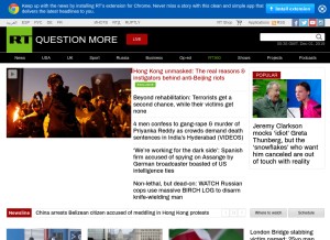 How rt.com looks like on a tablet such as an iPad.