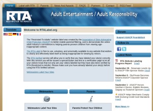 How rtalabel.org looks like on a tablet such as an iPad.