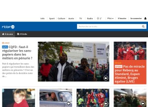 How rtbf.be looks like on a tablet such as an iPad.