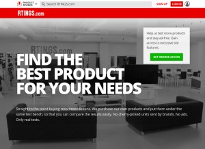 How rtings.com looks like on a tablet such as an iPad.