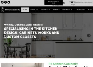 How rtkitchencabinetry.ca looks like on a tablet such as an iPad.