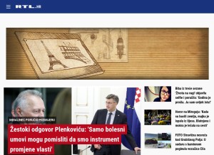 How rtl.hr looks like on a tablet such as an iPad.