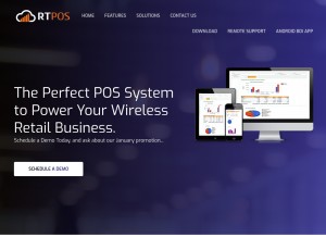 How rtpos.com looks like on a tablet such as an iPad.