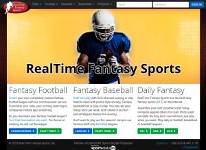 How rtsports.com looks like on a tablet such as an iPad.