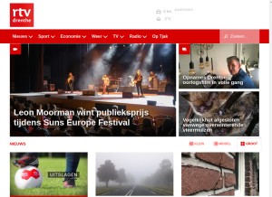 How rtvdrenthe.nl looks like on a tablet such as an iPad.