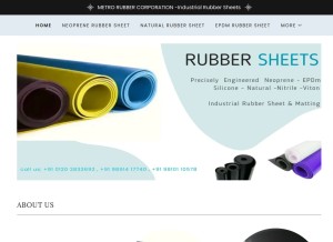 How rubbersheetindia.co.in looks like on a tablet such as an iPad.