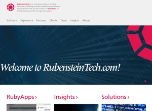 How rubensteintech.com looks like on a tablet such as an iPad.