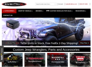 How rubitrux.com looks like on a tablet such as an iPad.