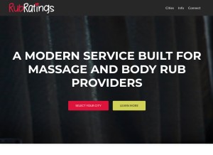 How rubratings.com looks like on a tablet such as an iPad.