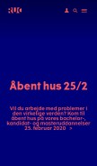 How ruc.dk looks like on a mobile device such as an iPhone.
