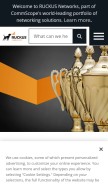 How ruckusnetworks.com looks like on a mobile device such as an iPhone.