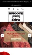 How ruddockshirts.com looks like on a mobile device such as an iPhone.