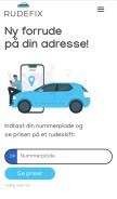 How rudefix.dk looks like on a mobile device such as an iPhone.