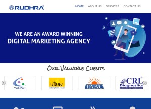 How rudhraindia.com looks like on a tablet such as an iPad.