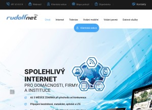 How rudolf-net.cz looks like on a tablet such as an iPad.