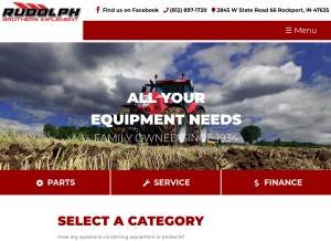 How rudolphbrosinc.com looks like on a tablet such as an iPad.