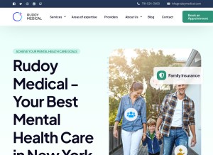 How rudoymedicalpsychiatry.com looks like on a tablet such as an iPad.