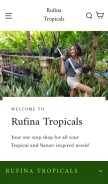How rufinatropicals.com looks like on a mobile device such as an iPhone.