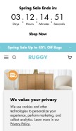 How ruggy.com.au looks like on a mobile device such as an iPhone.