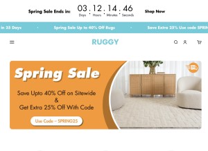 How ruggy.com.au looks like on a tablet such as an iPad.