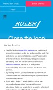 How ruleranalytics.com looks like on a mobile device such as an iPhone.