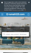 How rumah123.com looks like on a mobile device such as an iPhone.