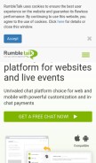 How rumbletalk.com looks like on a mobile device such as an iPhone.